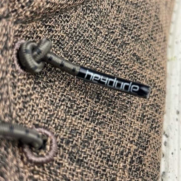 Hey Dude Wally Eco Linen Dark Brown Slip On Casual Moc Chukka Canvas Shoes - Picture 10 of 13